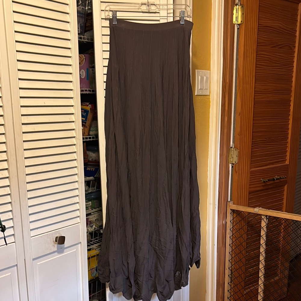 Elegant Gray Maxi Skirt by Soft Surroundings